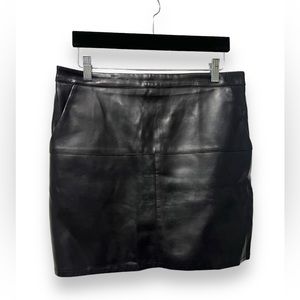 Shinestar Black Vegan Leather Skirt Size L